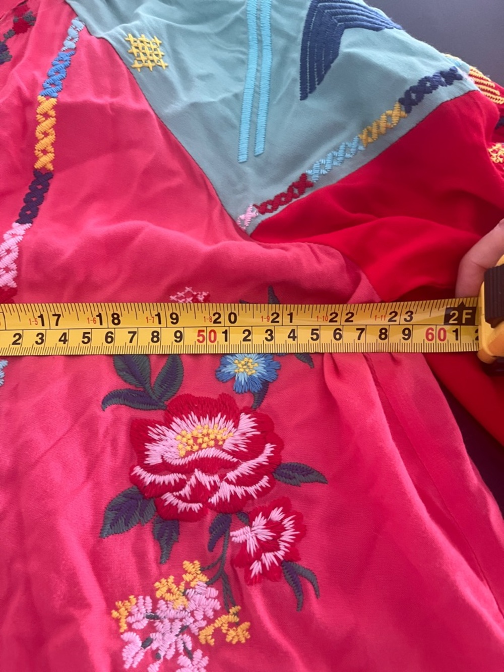 Savanna Jane Coral Embroidered Boho Top 1X - Picture 2 of 2